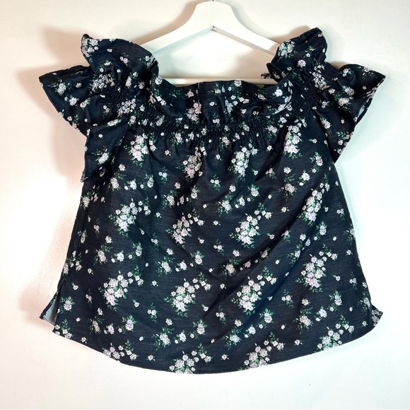 NWT Christy Lynn Jacquard Lorraine Floral Top Ruffle Blouse Size Medium - Picture 4 of 16